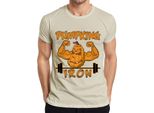 Maglietta Da Uomo Pumpking Iron Halloween Pumpkin Fitness Weightlifting Gift, Nature, Xl