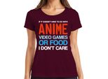 Se Non Ha A Che Fare Con Gli Anime I Videogiochi Gamer Nerd Fan Damen T-Shirt, Borgogna, S