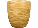 Coprivaso In Ceramica Kodet Teak Ø 13 X 14 Cm Marrone Chiaro Opaco