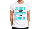 Anime Makes You Likeable Baka Otaku Manga Gift Japan Nerd Maglietta Da Uomo, Bianco, M