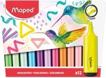 Maped 740901 12 Maped Fluo Peps Textmarker Farbsortiert