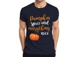 Maglietta Herren Herbst KüRbis Halloween Süß Herren, Navy, S