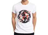 Koi Carp Sakura Japanese Fish Zen Cherry Blossoms Yinyang 鯉 Maglietta Da Uomo, Bianco, L