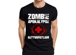 Maglietta Da Uomo Zombie Apocalypse Rescue Team Paramedic Emergency First Aid Blood, Nero, 3XL