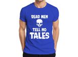 Maglietta Da Uomo "Dead Men Tell No Tales Pirate Skull Sailor Old"", Blu, 3XL"