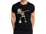 Dab Skeleton Football Cap Sneaker Streetwear Halloween Cool Sport Maglietta Da Uomo, Nero, 3XL