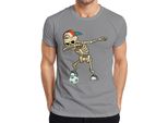 Dab Skeleton Football Cap Sneaker Streetwear Halloween Cool Sport Maglietta Da Uomo, Grigio, S