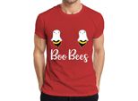 Maglietta Da Uomo Boo Bees Halloween Pun Funny Bees Ghosts Gift, Rosso, L