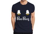 Maglietta Da Uomo Boo Bees Halloween Pun Funny Bees Ghosts Gift, Navy, L