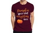Maglietta Herren Herbst KüRbis Halloween Süß Herren, Borgogna, S