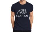 Maglietta Da Uomo A Girl Has No Costume Halloween Saying Fantasy Parody Girls, Navy, Xxl