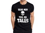 Maglietta Da Uomo "Dead Men Tell No Tales Pirate Skull Sailor Old"", Nero, Xl"