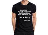 Non Sono Riuscito A Trovare Un Costume Sono Un Gattino Halloween Katze Lustig Herren Maglietta, Schwarz, S