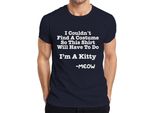 Non Sono Riuscito A Trovare Un Costume Sono Un Gattino Halloween Katze Lustig Herren T-Shirt, Navy, Xl