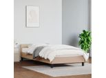 The Living Store Giroletto Con Testiera Cappuccino-Marrone 80X200 Cm In Ecopelle