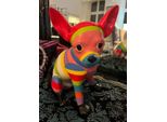 Casa Padrino Figura Decorativa Chihuahua Cane Multicolore H. 39 Cm - Scultura Decorativa Resistente Alle Intemperie - Decorazione Per Il Soggiorno - Decorazione Per Il Giardino - Figura Animale Decorativa