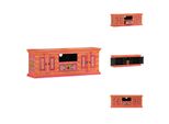 Mobile Tv Vidaxl Rosa 110X30X40 Cm In Legno Massiccio Di Mango - Mobili Tv