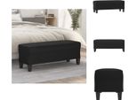 Vidaxl Panca Nera 100X35X41 Cm In Pelle Finta - Panche
