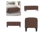 Vidaxl Panca Marrone 100X35X41 Cm In Pelle Finta - Panca - Panche - Panche - Panchine