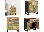 Vidaxl Comodino 50X33X60 Cm In Legno Massiccio Antico E Materiale A Base Di Legno - Comodino - Comodini - Armadio - Mobile Da Letto