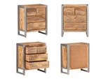 Vidaxl Credenza 60X35X70 Cm Legno Di Mango Grezzo - Credenza - Credenze - Credenza Di Legno - Credenze Di Legno