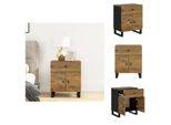 Vidaxl Comodino 50X33X60 Cm In Legno Massiccio Di Mango E Materiale A Base Di Legno - Comodini
