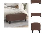 Vidaxl Panca Marrone 100X35X41 Cm In Pelle Finta - Panchine