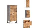 Vidaxl Credenza Con Cassetti 45X30X100 Cm In Legno Massiccio Antico - Cassettiere