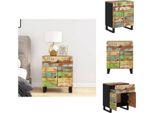 Vidaxl Comodino 50X33X60 Cm In Legno Massello Antico E Materiale A Base Di Legno - Comodini