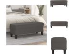 Vidaxl Panca Grigia 100X35X41 Cm In Pelle Finta - Panche