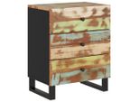 Syfax™ Comodino 50X33X62Cm Legno Massello Recupero E Legno Multistrato