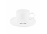 Almina Set Di 12 Tazze Da Caffè In Porcellana Bianca Rotonda Servizio Da Caffè 200 Ml