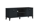 Vidaxl Panca Per Scarpe Viken Black 106X35X45 Cm Materiale A Base Di Legno
