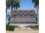 Cuscino Impermeabile Per Panca Cuscino Di Seduta E Cuscino Di Schienale Cuscino Per Panca Da Giardino Mobili Da Giardino Hollywood Altalene, 120X100X10Cm, Grigio Scuro