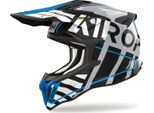 Casco Motocross Airoh Strycker Brave, Nero/Grigio/Blu, S (55/56)