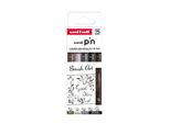Uni-Ball PIN/5 Pf ASP014 Uni-Ball Pin Pf "Brush Art"" Fineliner, Set Da 5"