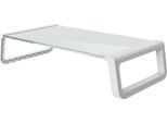 Trust Trust 25351 Supporto Per Monitor/Supporto Desk Trasparente, Bianco