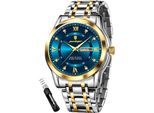 Orologio Al Quarzo Da Uomo Orologio Da Polso In Acciaio Inossidabile Orologio Da Uomo Numeri Romani Data Resistente All'acqua