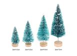 8PCS Mini Decorazioni Di Pino Di Natale Con Base In Legno Sisal Seta Bottiglia Spazzola Alberi Per La Festa Di Natale Decorazione Casa