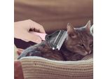 Pet Dog Cat Fur Hair Knot Cutter Rake Hair Removal Comb Brush Grooming Tool (Rosa L)