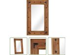 The Living Store Specchio In Legno Massiccio Di Acacia 50X80 Cm