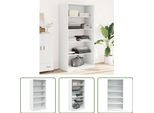 The Living Store Armadio Bianco 100X50X200 Cm Materiale A Base Di Legno