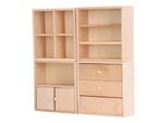 Set Di Armadi Per La Casa Delle Bambole 1/12, Armadio In Legno Per La Casa Delle Bambole, Armadio In Miniatura, Armadio A Cassetti Per La Casa Delle Bambole, Armadio A Muro Per La Casa Delle Bambole, Mobili Per La Casa Delle Bambole