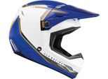 Fly Racing Kinetic Vision Casco Da Motocross, Bianco/Blu, M (58)
