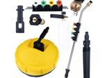 Rosfix Spazzola Di Lavaggio A Cubo T-Racer Per Lavatrici KäRcher + Lancia Per Idropulitrice Da 1/4”” Piegata A 15° Con Set Di 5 Ugelli E Impugnatura +