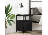Maison Exclusive - Comodino Nero Effetto Rovere 34X35,5X50 Cm Materiale Ligneo