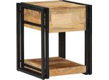 Vidaxl Comodini 2 Pezzi 40X40X50 Cm Legno Massiccio Grezzo Mango