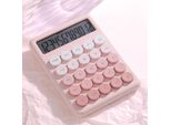 Calcolatrice Da Tavolo A 12 Cifre Con Ampio Display Lcd, Tasti Rotondi E Sfumatura Di Colore, Ideale Per L'ufficio, La Scuola E La Casa