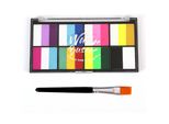 Set Di Colori Ad Acquerello - 18 Colori, Colori Professionali Per Il Viso Con 4 Pennelli E 4 Stencil, Attivati Ad Acqua, Ipoallergenici, Per Halloween E Cosplay