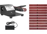 250W Verticale E Orizzontale Mini Levigatrice A Nastro Elettrico Levigatura Lucidatura Smerigliatrice Smerigliatrice Piccola Macchina A Nastro Di Sabbia 7 Velocità Di Regolazione Con 10 Nastri Di Levigatura Per Lucidare Legno Acrilico Metallo (Dimensione Nastro: 30 * 380 Mm)